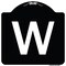 Signmission Sign with Letter W Heavy-Gauge Aluminum Architectural Sign, 18" x 18", BW-1818-22920 A-DES-BW-1818-22920 - alternate 1